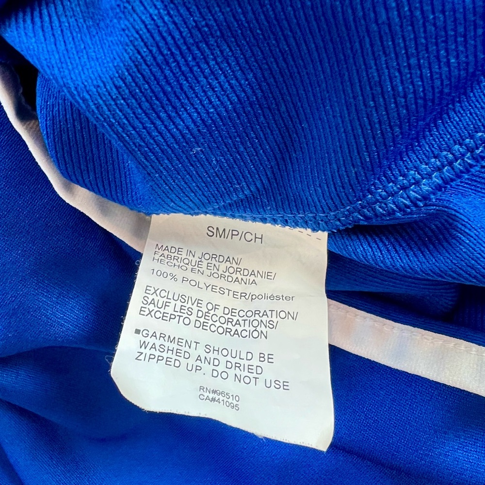Under Armour RIVAL Relaxed Fit Royal Blue and White Zip Up Jacket Small - Picture 12 of 13